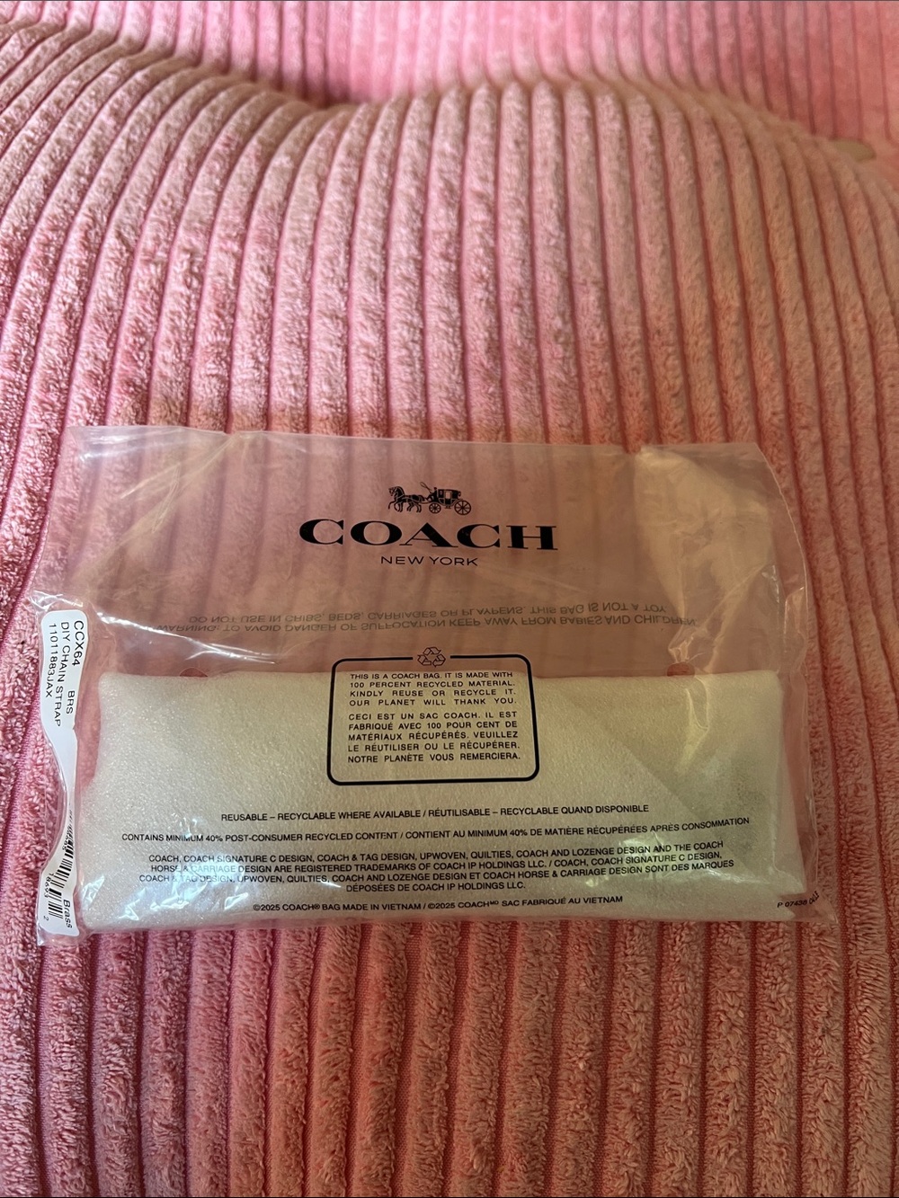 Coach Gold Chain with Logo Tag - Picture 3 of 4